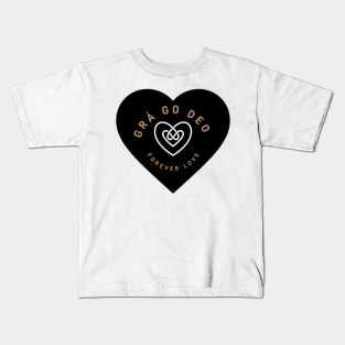 Forever Love Irish Celtic Heart Kids T-Shirt